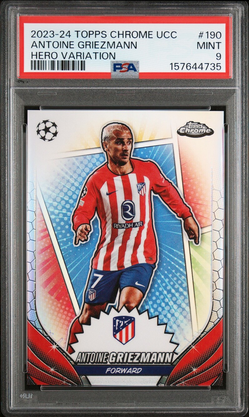 2024 Topps Chrome Antoine Griezmann Hero Variation Trading Card PSA 9 Mint